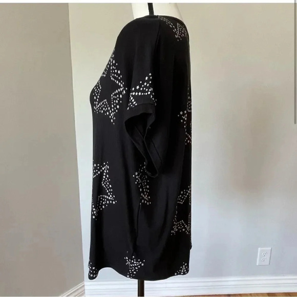 NWT Buffalo French Terry Top Small Black Million Stars Short Sleeve - Picture 7 of 9